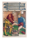 Cauterisation, Illustration from 'Feldtbuch der Wundartzney' by Hans von Gersdorff, c.1540 Giclee Print by Hans Or Johannes Ulrich Wechtlin