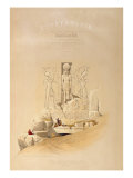 Entrance to the Great Temple of Aboo Simble, Nubia, from 'Egypt and Nubia', engraved by Louis Haghe Lámina giclée por David Roberts