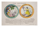 The Contrast 1793: British Liberty and French Liberty - Which is best 1793 Giclee Print by Thomas Rowlandson