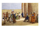 Tow Rows in the Temple, from 'The Light Side of Egypt', 1908 Reproduction procédé giclée par Lance Thackeray