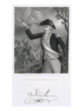 Portrait of General Francis Marion at Battle of Eutaw Springs, 1781, engraved by Thomas B. Welch reproduction procédé giclée par Thomas Stothard