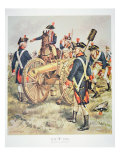 American Continental Army: Artillery Uniforms of 1777-83 reproduction procédé giclée par Henry Alexander Ogden