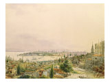 View of Constantinople from Pera reproduction procédé giclée par Amadeo Preziosi