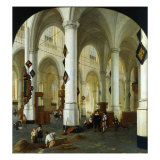 Interior of the Oude Kerk in Delft Giclée-Druck von Hendrik Cornelisz van Vliet