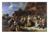 A Village Banquet Reproduction procédé giclée par Gillis van Tilborgh