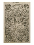 God in Glory with Saints, Illustration from the 'Liber Chronicarum' by Hartmann Schedel Reproduction procédé giclée par Michael Wolgemuth
