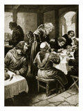 Wimund Telling Adventures to Byland Monks, Illustration, 'Hutchinson's Story of British Nation' Giclee Print by Ernest Prater