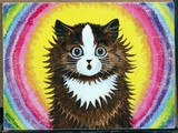 Cat in a Rainbow Giclee Print by Louis Wain