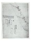 A Design for a Canalisation Scheme, from the Codex Atlanticus, 1478-1519 reproduction procédé giclée par Leonardo da Vinci 