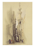 The Minaret of the Mosque of El Rhamree, Cairo, from "Egypt and Nubia", Vol.3 reproduction procédé giclée par David Roberts