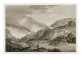 An Iron Work for Casting of Cannon and a Boreing Mill Taken from the Madeley Side of River Severn Giclee Print by George Robertson