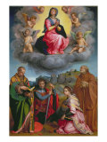 Madonna in Glory with Four Saints Giclée-Druck von Andrea del Sarto 