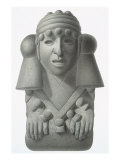 Stone Idol of the Rain God Cocijo, plate from 'Ancient Monuments of Mexico', 1866 Giclee Print by Johann Friedrich Maximilian Von Waldeck