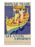 Poster advertising Royal Mail, 'Atlantis' Cruises, printed by the Baynard Press, c.1930 reproduction procédé giclée par Kenneth Shoesmith