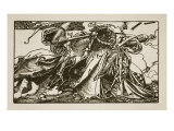 Knights in combat, illustration from 'The Story of King Arthur and his Knights', 1903 reproduction procédé giclée par Howard Pyle