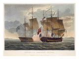 The Capture of Chesapeake, June 1st 1813, engraved by Bailey for J. Jenkins's 'Naval Achievements' reproduction procédé giclée par Thomas Whitcombe