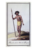 A Man from Easter Island, engraved by Albuerne, 1799 Giclee Print by A. Rodriguez