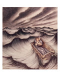 Danae and her son Perseus put in a Chest and Cast into the Sea, 1914 Giclee Print by Arthur Rackham