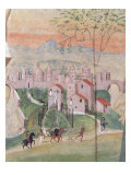 View of Prato City, Detail from the Crucifixion, from the Chapter House, 1509 Giclee Print by Girolamo Ristori