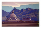 Burial Mound, Ladakh, 1937 Giclee Print by Nikolai Konstantinovich Rerikh