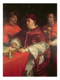 Pope Leo X with Two Cardinals, after a Painting by Raphael Giclée-tryk af Andrea del Sarto Pope Leo X with Two Cardinals, after a Painting by Raphael Giclée-tryk af Andrea del Sarto