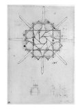 Design for a Folding Capstan Handle reproduction procédé giclée par Leonardo da Vinci 