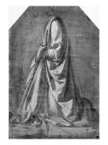 Drapery Study for a Kneeling Figure Seen in Three-quarter Profile to the Left, c.1475 reproduction procédé giclée par Leonardo da Vinci 
