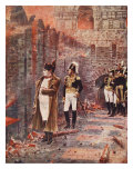 Napoleon Watching the Fire of Moscow, Illustration from 'Hutchinsons History of Nations' Giclee Print by Nikolai Stepanovich Vereshchagin
