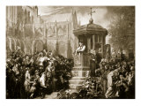 Latimer Preaching at St. Paul's Cross Giclee Print by Sir George Hayter