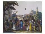 Market, 1810 Giclee Print by J. B. Wunder