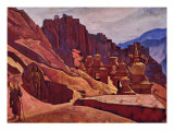 The Bonpo Monastery in Tibet, 1925 Giclee Print by Nikolai Konstantinovich Rerikh