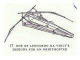 One of Leonardo da Vinci's Designs for an Ornithopter, 1488-89 reproduction procédé giclée par Leonardo da Vinci 