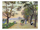 Cours-la-Reine, Paris Giclee Print by Jules Ernest Renoux