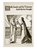 Belle Isoult and Sir Tristram Drink the Love, Illustration 'The Story of Champions of Round Table' Giclee Print by Howard Pyle