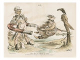 Caricature of Uncle Sam and Canada, Cover of 'Puck Magazine', c.1896 Giclee Print by Joseph Keppler