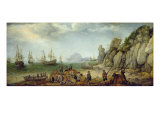 Wild Goat Hunting on the Coast, 1620 Giclee Print by Adam Willaerts