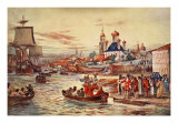 Peter the Great's Naval Preparations Giclee Print by Maurice Randall