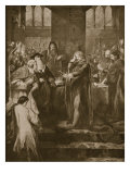 King Richard II Resigning the Crown to His Cousin Bolingbroke, Illustration from 'Hutchinson's Giclee Print by John Gilbert