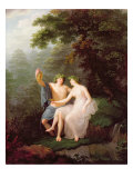 Bacchus and Ariadne Giclée-Druck von Jacques Antoine Vallin