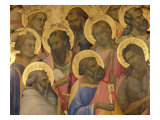 The Coronation of the Virgin, Detail of the Faces of the Saints, 1413 Giclee Print by Lorenzo Monaco