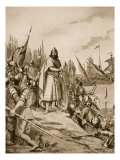 Erik the Saint Lands on the Coast of Finland, 1157 Giclee Print by Fernand Le Quesne