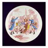 Plate Depicting the Committee of Public Safety, Sarreguemines, 1889 Giclee Print by Paul Utzschneider