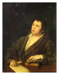 Portrait of the Poet Ivan A. Krylov, 1812 Giclée-Druck von Roman Maximovich Volkov