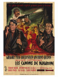 The Guns of Navarone, French Movie Poster, 1961 Lámina giclée