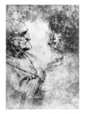 Study of a 'Nutcracker' Man and Beautiful Youth, c.1500 Giclee Print by Leonardo da Vinci 