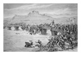 The Collapse of the Bridge During the Battle of Stirling Bridge, in 1297, engraved by Roberts Giclee Print by Matthew White Ridley