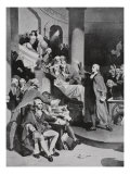 Patrick Henry Making His Famous Speech in the House of Burgesses Giclee Print by Peter Fred Rothermel