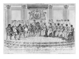 Sketch Depicting Napoleon I and the Sovereigns at Ball Given by City of Paris on 4th December 1809 Giclee Print by Adrien Pierre Francois Godefroy