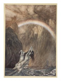 The Rhine's pure gleaming children told me of their sorrow, 'The Rhinegold and the Valkyrie' reproduction procédé giclée par Arthur Rackham