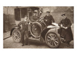 First Taxi-Cab in Liverpool, 1906 Giclee Print by J.P. Wood